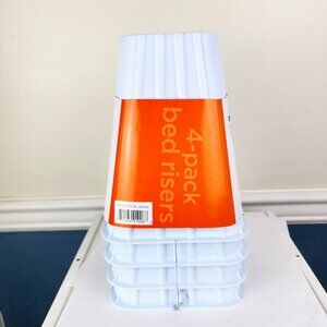 Honey Can Do Set of Four White Bed Risers NWT